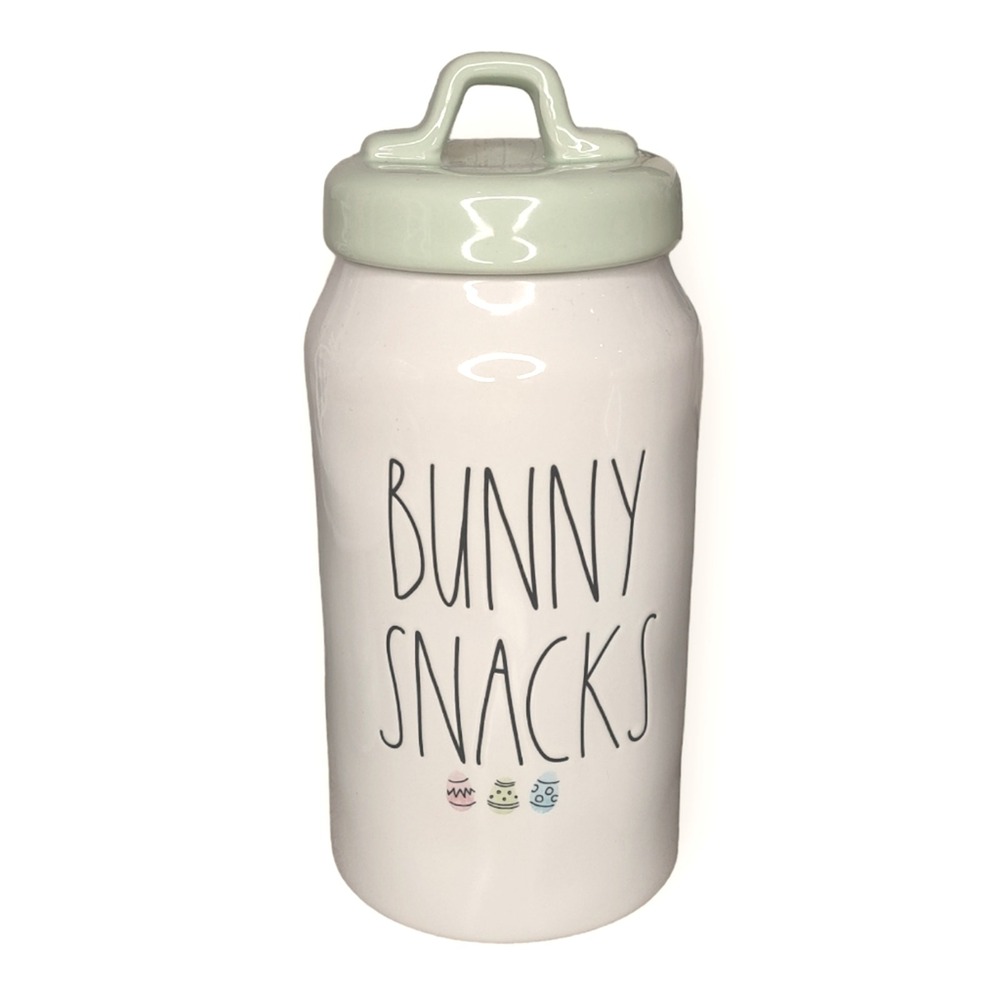 Rae Dunn Easter Bunny Snacks Canister Cookie Jar‎